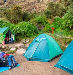 camping na trilha inca peru