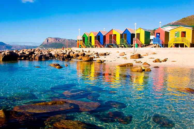 casas coloridas em cape town