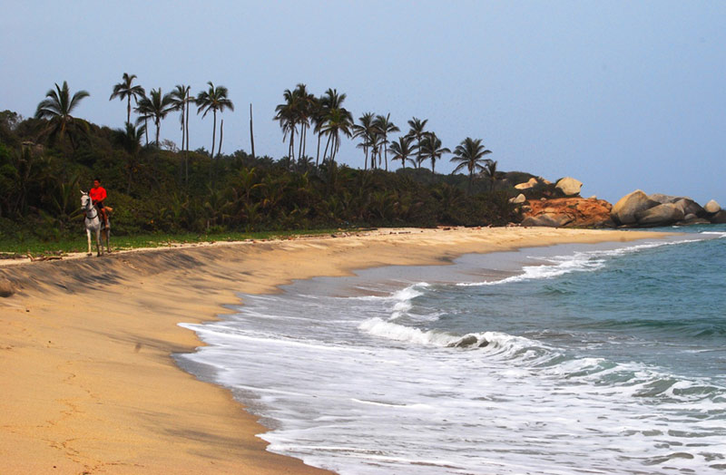 Praia de Arrecifes: uma praia para se observar dentro do Parque Tayrona, pois o banho é proibido