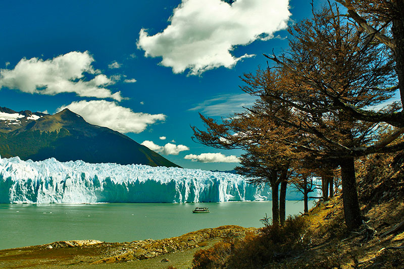 Bela paisagem do Glaciar Perito Moreno, em El Calafate