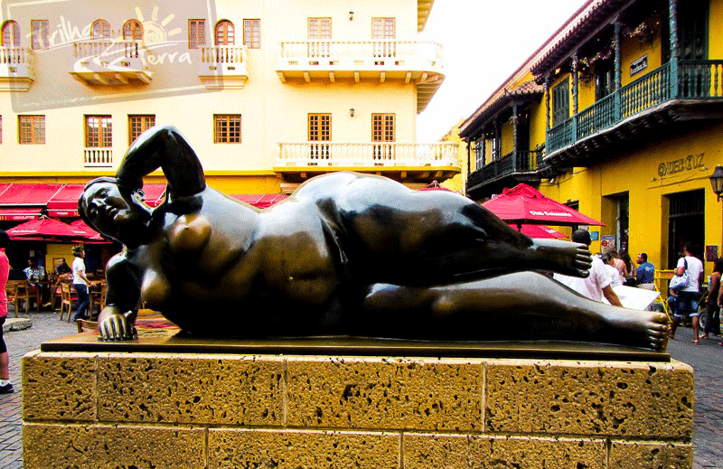 Escultura de Botero na Praça de Santo Domingo, centro histórico de Cartagena