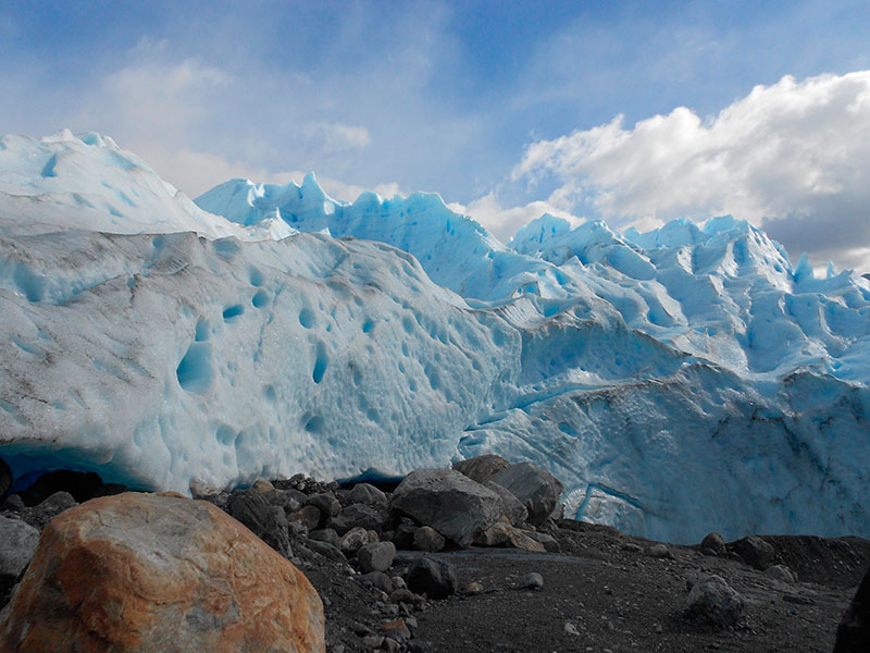 Detalhes do gelo no Glaciar Perito Moreno