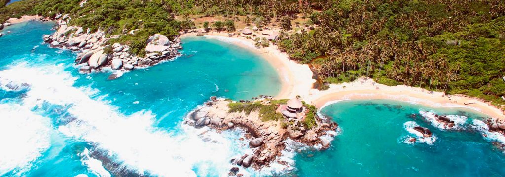 Belíssima foto panorâmica do Parque tayrona