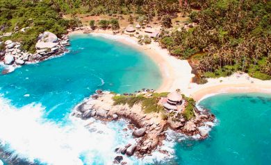 Belíssima foto panorâmica do Parque tayrona