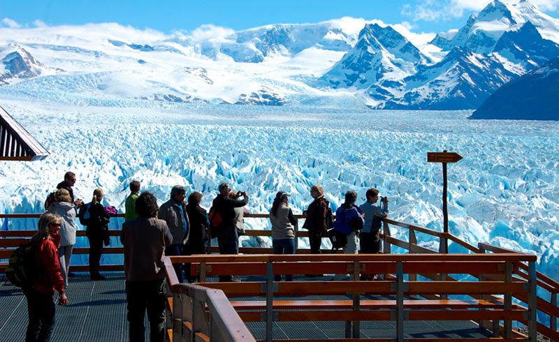 Passarelas para observar o Glaciar Perito Moreno