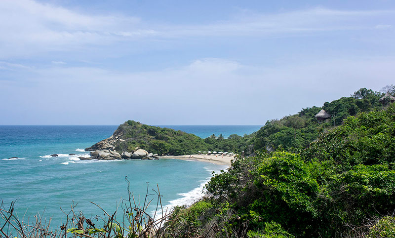 Praia de Canaveral, ótimo lugar para descanso no Parque Tayrona