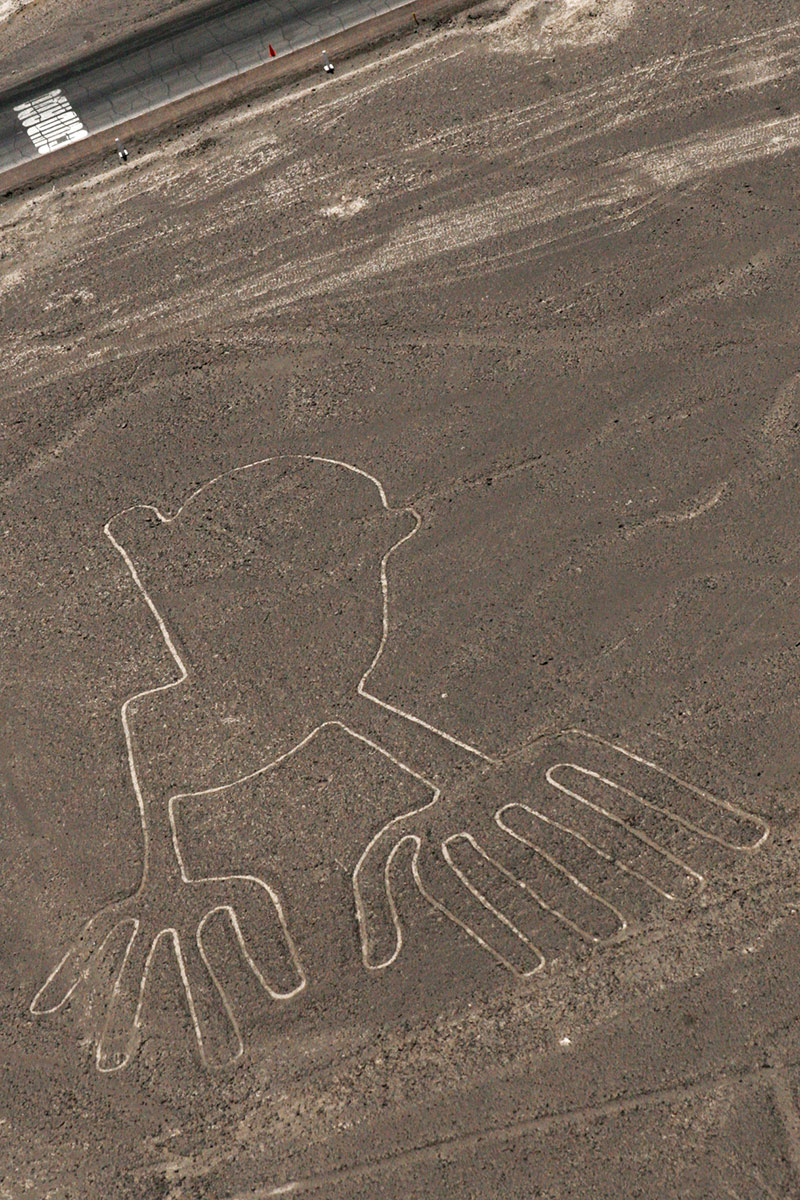 Mãos, desenho representado nas Linhas de Nazca