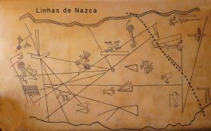 Mapa das figuras misteriosas conhecidas também como Linhas de Nazca