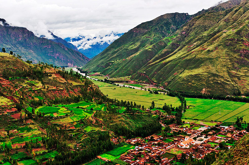 Valle Sagrado Inca, terra fértil e propícia para o cultivo 