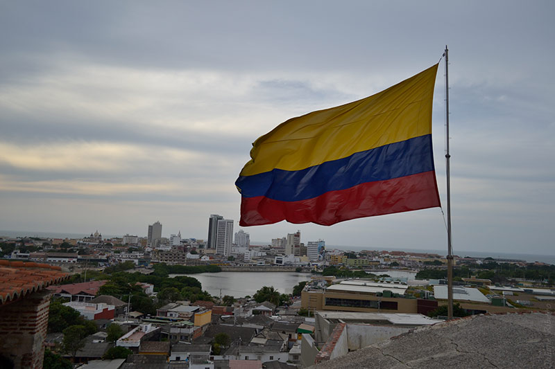 O Castelo de San Felipe Barajas oferece uma vista panorâmica da região de Cartagena 