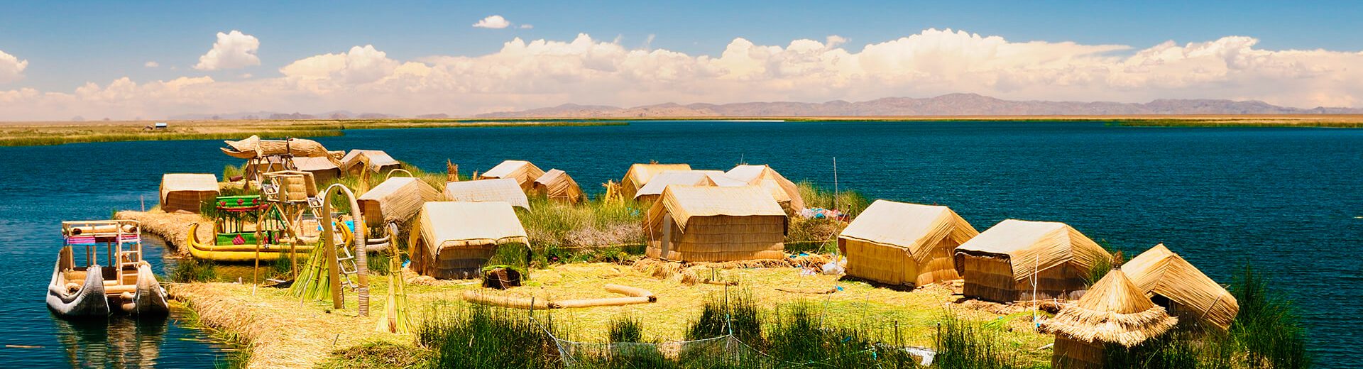 Lago titicaca e suas ilhas flutuantes