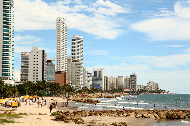 Passeios em Cartagena: Bocagrande é um grande centro empresarial em Cartagena