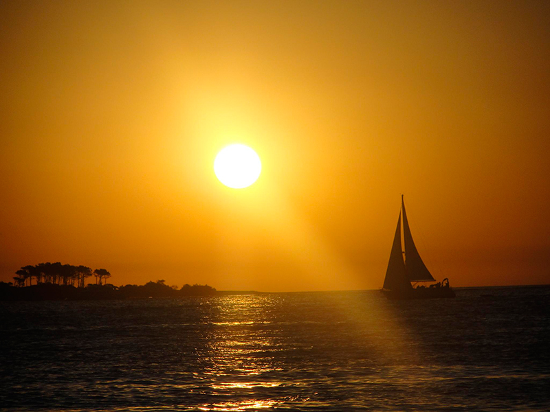 viagem para o Uruguai: Belíssimo pôr do sol em Punta del Este