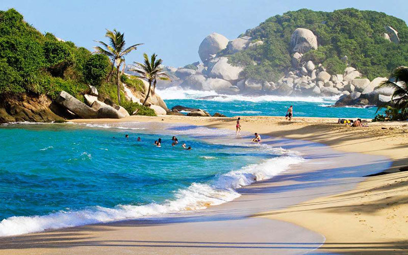 Praias da Colômbia: O Parque Tayrona possui praias muito belas e conservadas para o turismo