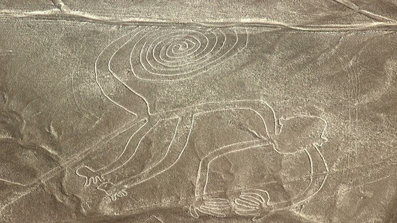 As linhas de Nazca sras incríveis em pleno deserto de Icaão figu