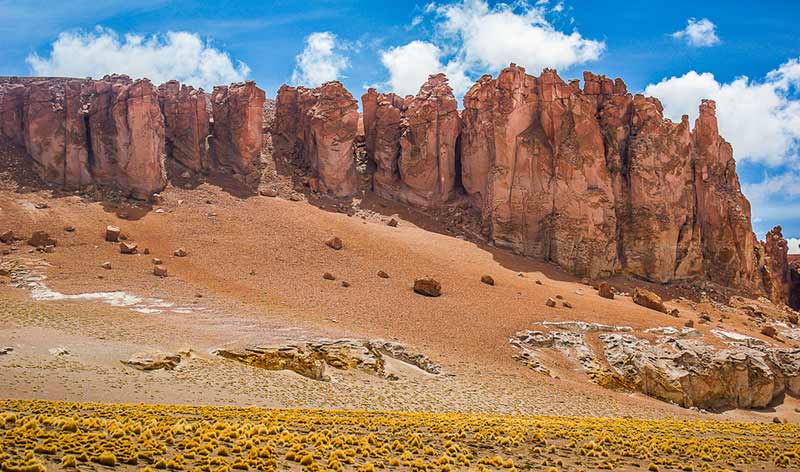 O salar de tara fica no deserto do atacama, ao norte do CHile
