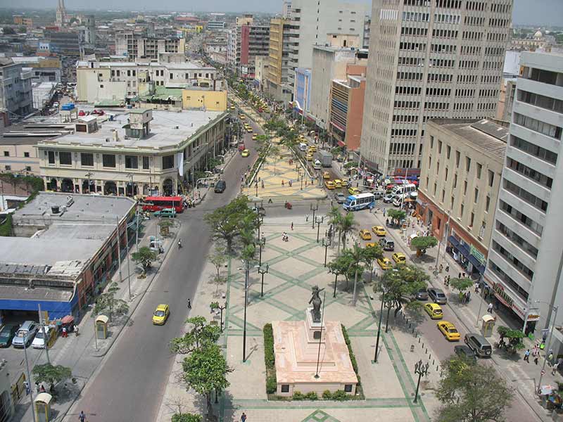 O paseo Bolívar é um local muito movimentado